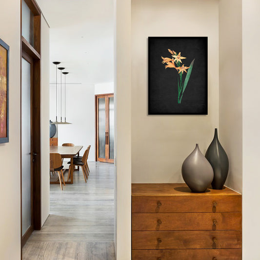 Noir Bloom 5 Vintage Wall Artwork Home Decor | Nature Canvas Painting for Wall | Wall Decor | Wall Painting