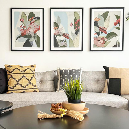 Studio Artemist pastel floral set of 3 art prints image 1