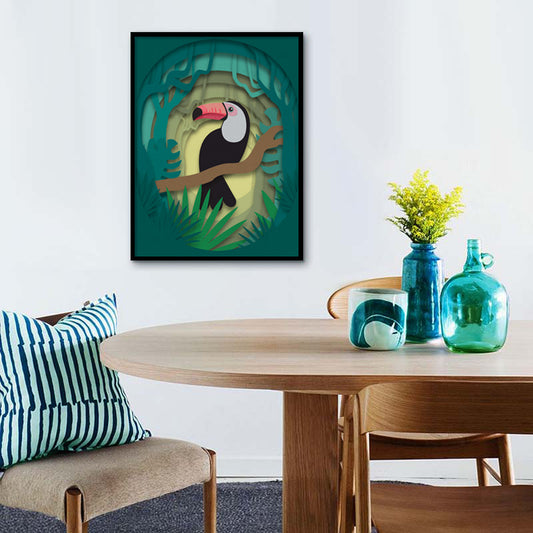 Tropical Toucan Wall Artwork | Nature Canvas Painting for Wall | Wall Decor | Wall Painting