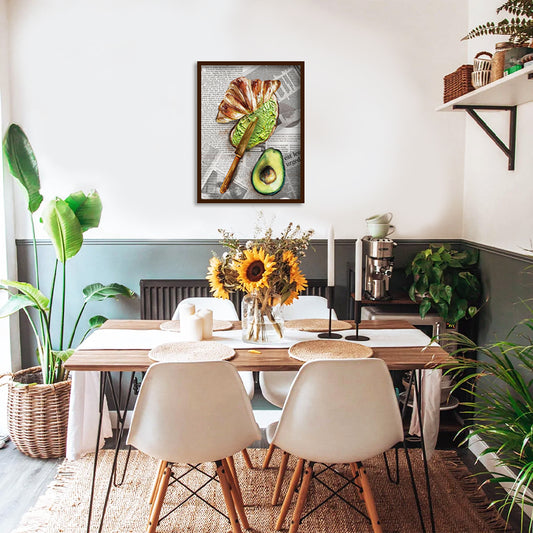 Grub Club - Avocado Pop Artwork | Canvas Painting for Wall | Wall Decor | Wall Painting for Home Decor, Cafe, Restaurant