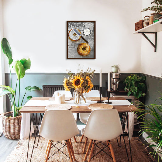 Grub Club - Bagel Pop Artwork | Canvas Painting for Wall | Wall Decor | Wall Painting for Home Decor, Cafe, Restaurant