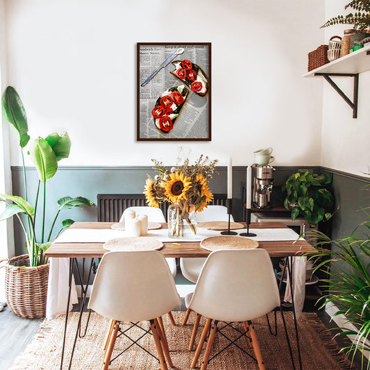 Grub Club - Bruschetta Pop Artwork | Canvas Painting for Wall | Wall Decor | Wall Painting for Cafe, Restaurant