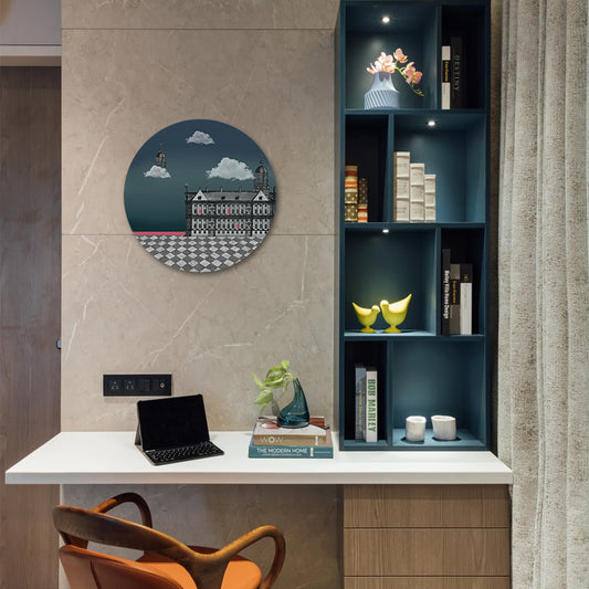 Floating Dreams 1 (Round) Pop Artwork | Canvas Painting for Wall | Wall Decor | Wall Painting for Cafe, Restaurant