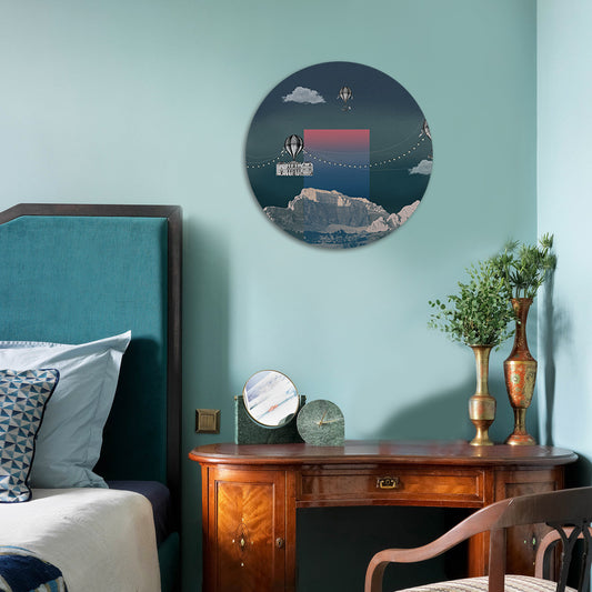 Floating Dreams 4 (Round) Pop Artwork | Canvas Painting for Wall | Wall Decor | Wall Painting for Home Decor, Cafe, Restaurant