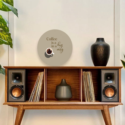 Hug in a Mug (Round) Pop Artwork | Canvas Painting for Wall | Wall Decor | Wall Painting for Home Decor, Cafe, Restaurant