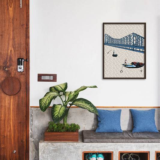 Oh Calcutta! - Howrah Pop Artwork | Canvas Painting for Wall | Wall Decor | Wall Painting for Cafe, Restaurant