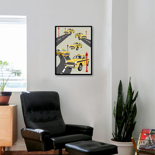 Oh Calcutta! - Taxi Pop Artwork | Canvas Painting for Wall | Wall Decor | Wall Painting for Home Decor, Cafe, Restaurant