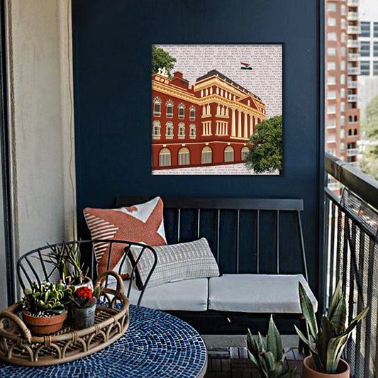 Oh Calcutta!_Writer's Building Pop Artwork | Canvas Painting for Wall | Wall Decor | Wall Painting for Home Decor, Cafe, Restaurant
