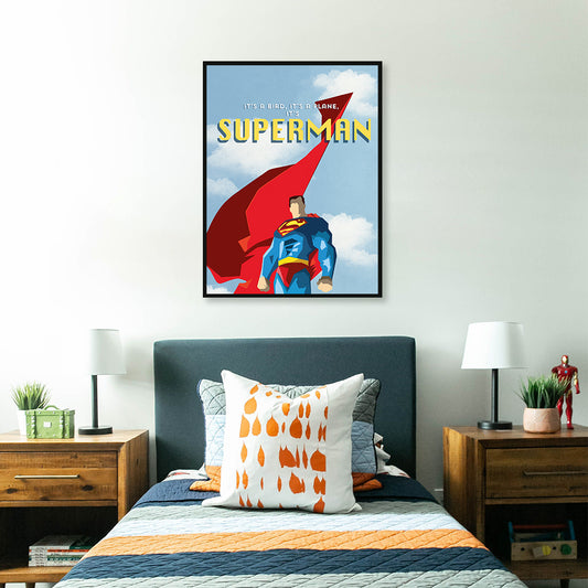 Superman Pop Artwork | Canvas Painting for Wall | Wall Decor | Wall Painting for Home Decor, Cafe, Restaurant