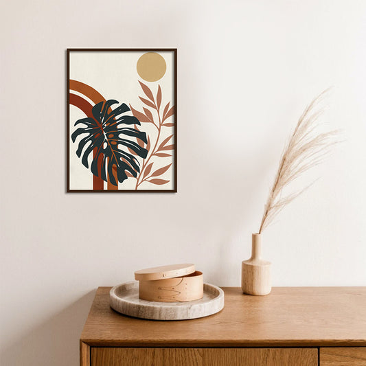 Scandii Leaf 1 Scandinavian Wall Artwork | Canvas Painting for Wall | Wall Decor | Wall Painting for Home Decor, Living Room, Cafe, Office, Restaurant