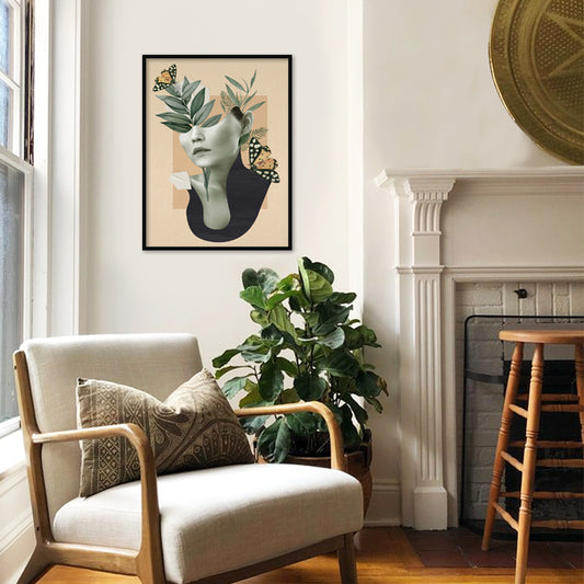 With My Greens 1 Scandinavian Wall Artwork | Canvas Painting for Wall | Wall Decor | Wall Painting for Home Decor, Living Room, Cafe, Office, Restaurant