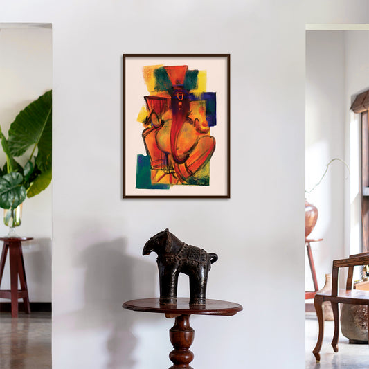 Ganesha 1 Traditional Wall Artwork | Canvas Painting for Wall | Wall Decor | Wall Painting for Living Room | Bedroom