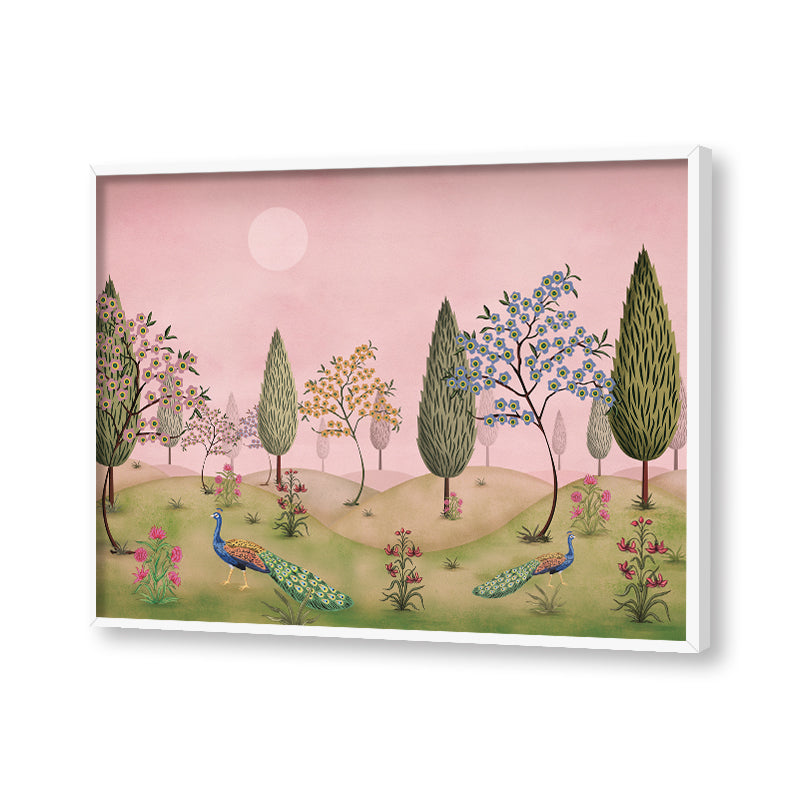 Mor Bagh Traditional Wall Artwork | Canvas Painting for Wall | Wall Decor | Wall Painting for Living Room | Bedroom