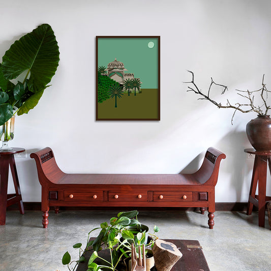 Pichwai Palace 2 Traditional Wall Artwork | Canvas Painting for Wall | Wall Decor | Wall Painting for Living Room | Bedroom