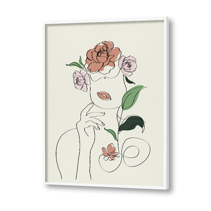 Florate Lady 3 Scandinavian Wall Artwork | Nature Canvas Painting for Wall | Wall Decor | Wall Painting