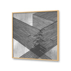 Structured Serenity-1 Black & White Canvas Wall Art Print