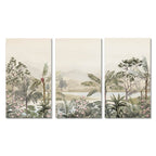 A New Dawn - Set of 3 Nature Canvas Art Print for Wall