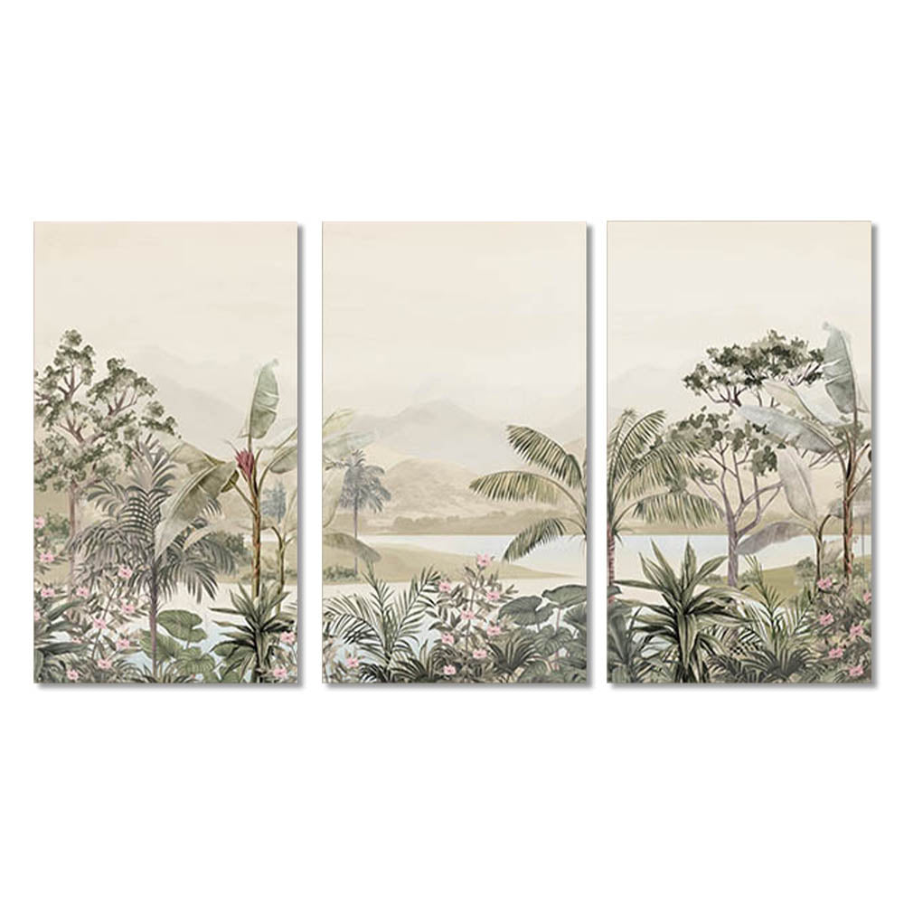 A New Dawn - Set of 3 Nature Canvas Art Print for Wall