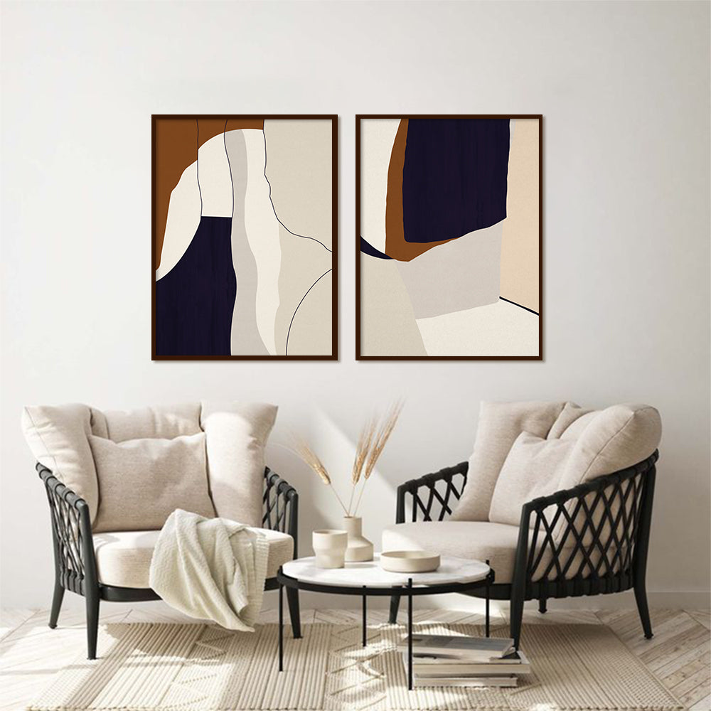 Abstract Terracotta 2 Abstract Canvas Wall Art Print
