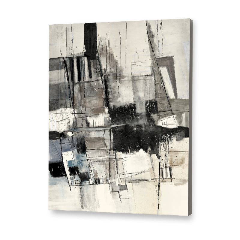 Abstract Noir Black & White Canvas Wall Art Print
