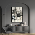 Abstract Noir Black & White Canvas Wall Art Print