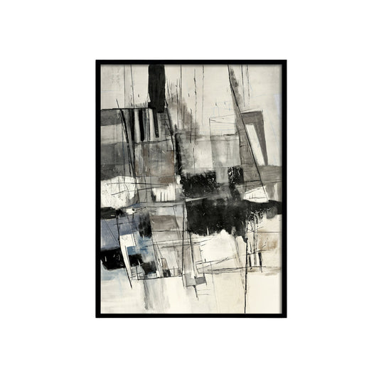 Abstract Noir | Black & White Wall Artwork | Abstract Canvas Painting for Wall | Wall Decor | Wall Painting