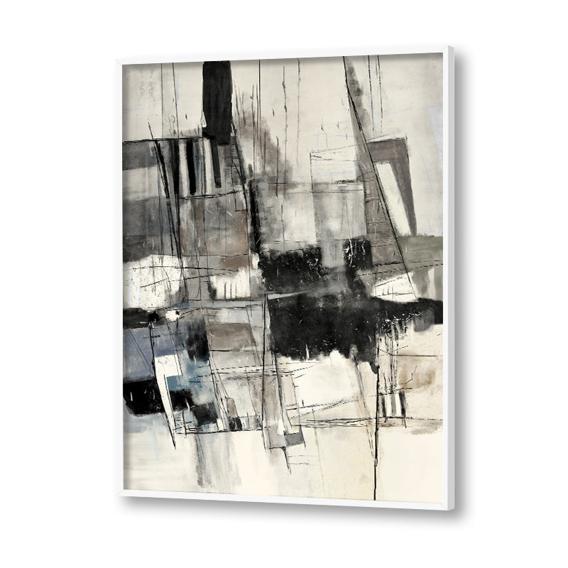 Abstract Noir Black & White Canvas Wall Art Print