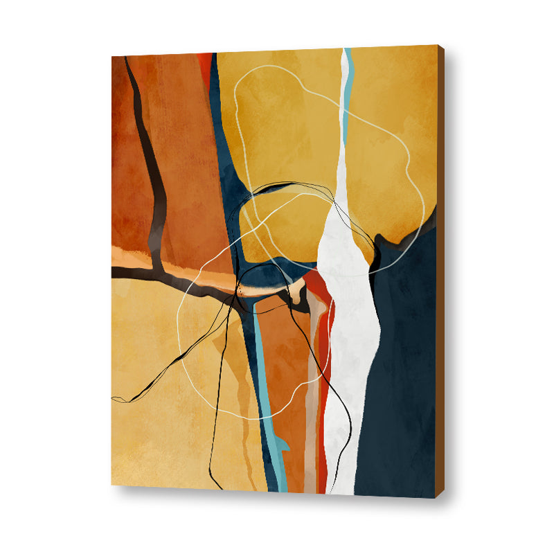 Abstract Rustic Hues 1 Abstract Canvas Wall Art Print