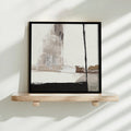 Abstract Strokes 1 Black and White Canvas Wall Art Print