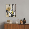 Amber Splash Abstract Canvas Wall Art Print