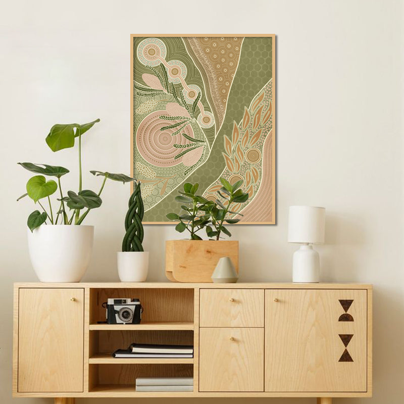 Corals Nature Canvas Art Print for Wall shown in a room