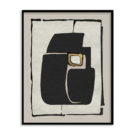 Abstract Forms | Black & White Wall Artwork | Abstract Canvas Painting for Wall | Wall Decor | Wall Painting