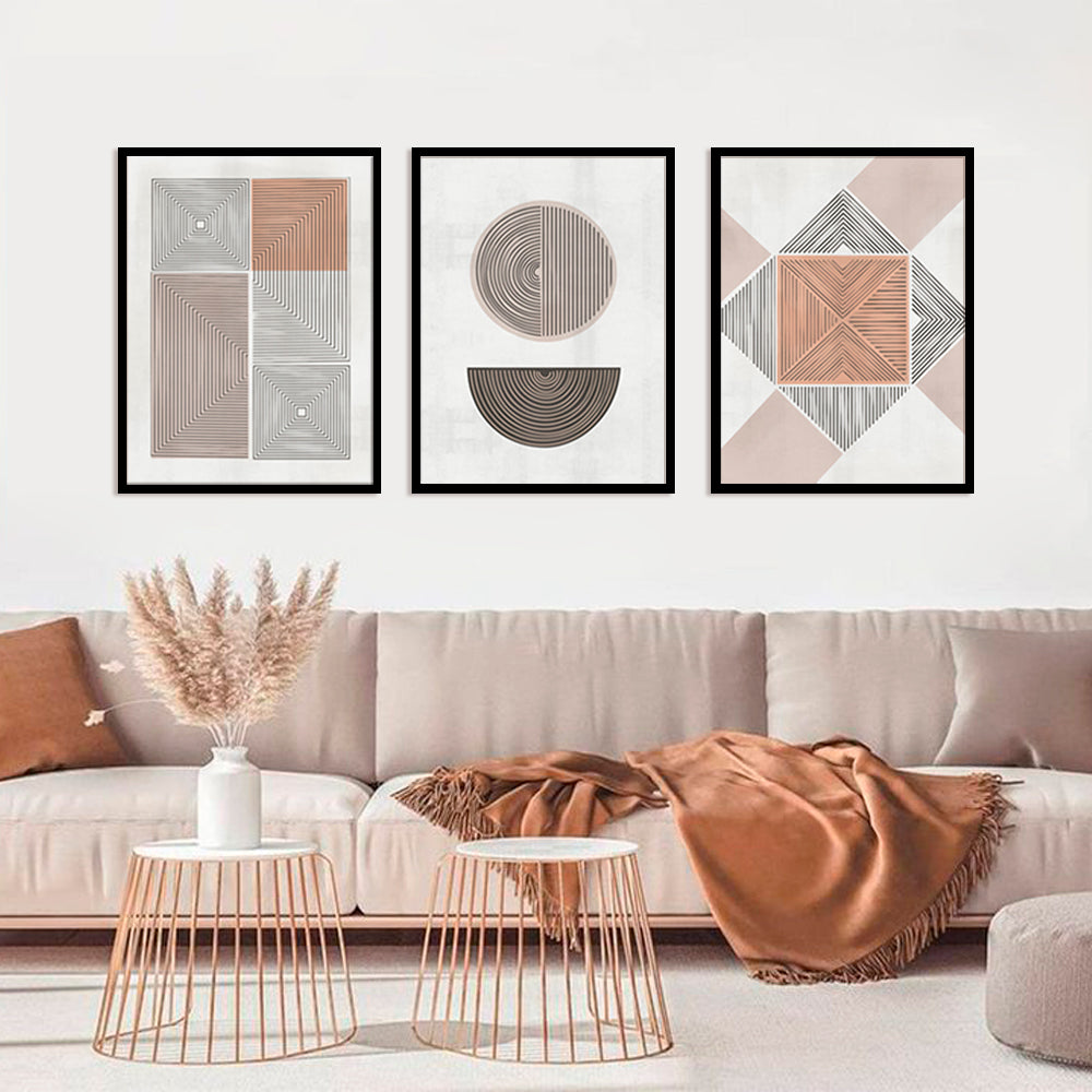 Geometric Shapes 2 Abstract Canvas Wall Art Print