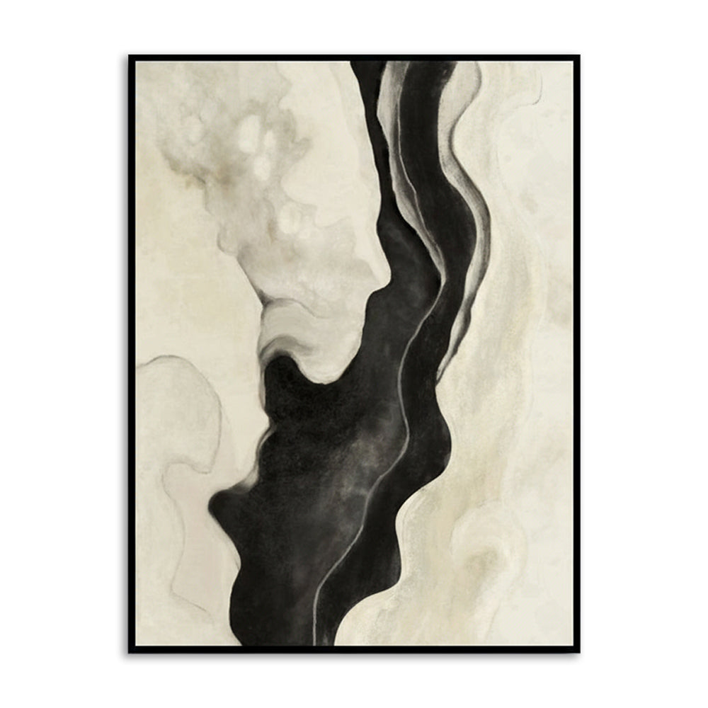 Abstract Gracefulness | Black & White Wall Artwork | Abstract Canvas Painting for Wall | Wall Decor | Wall Painting