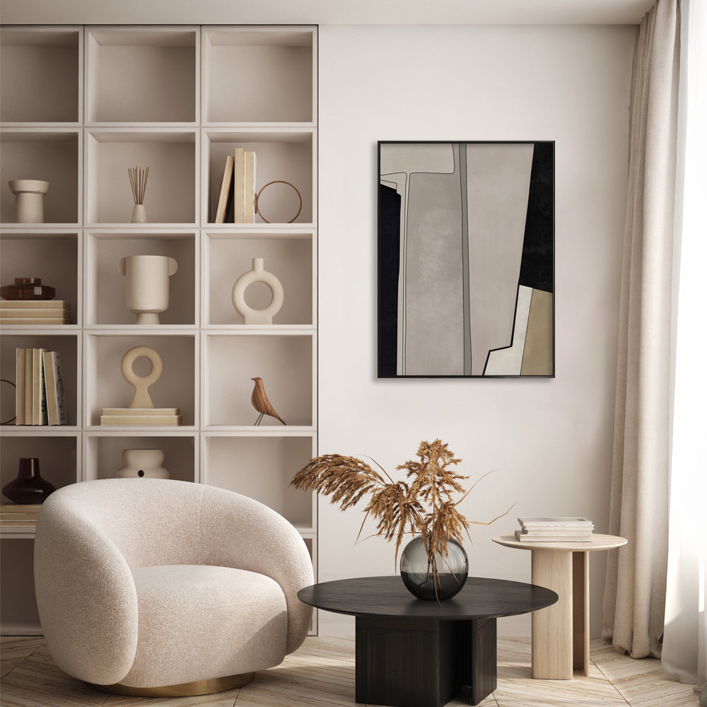 Linear Rhythm Abstract Canvas Wall Art Print