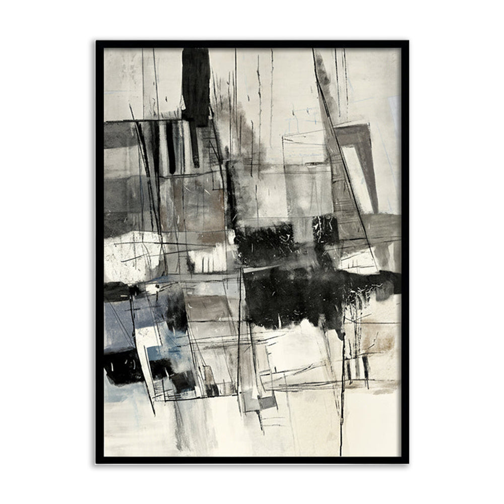 Abstract Noir | Black & White Wall Artwork | Abstract Canvas Painting for Wall | Wall Decor | Wall Painting