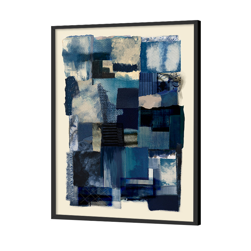Patched Abstract Canvas Wall Art Print
