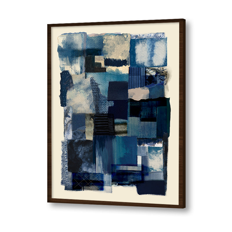 Patched Abstract Canvas Wall Art Print