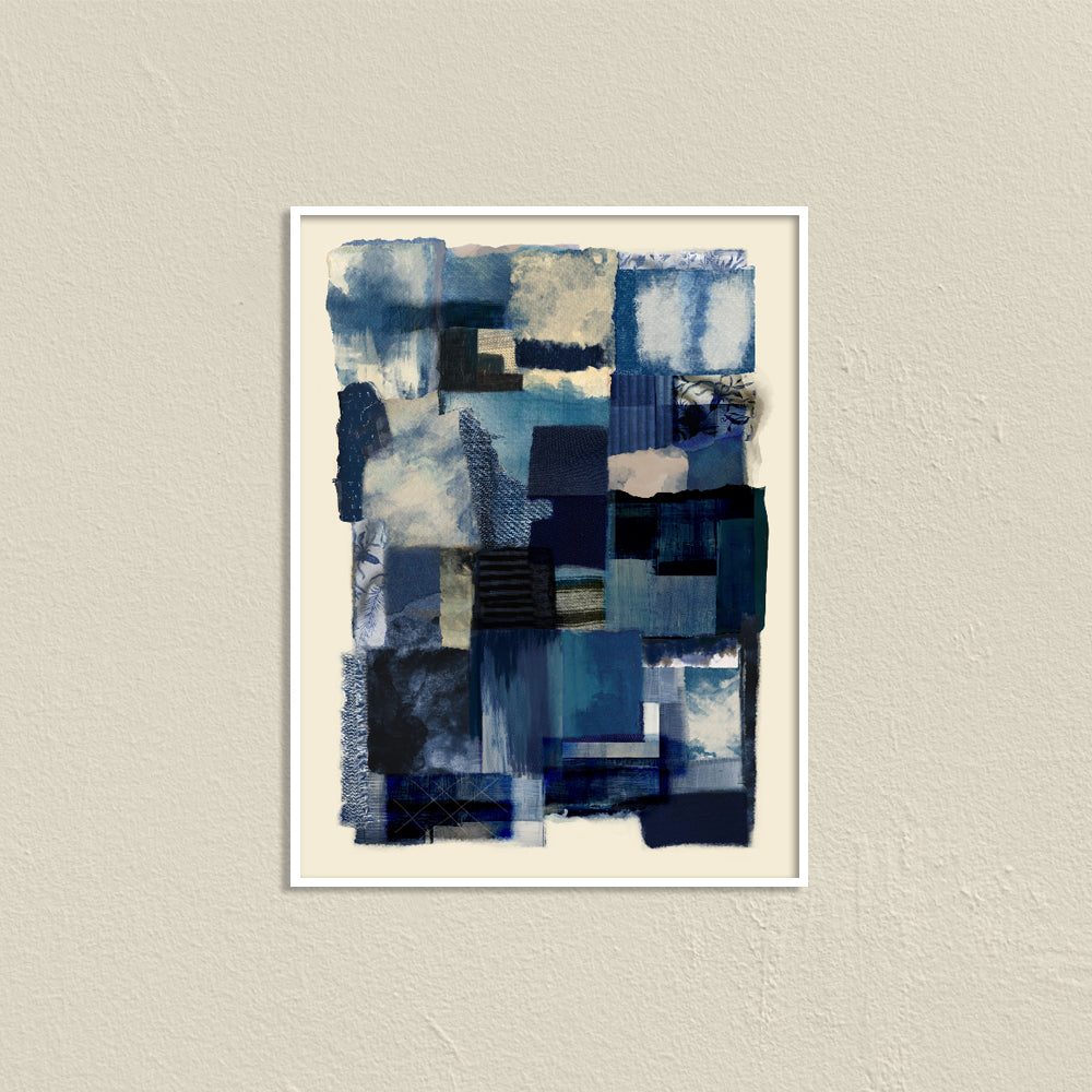 Patched Abstract Canvas Wall Art Print