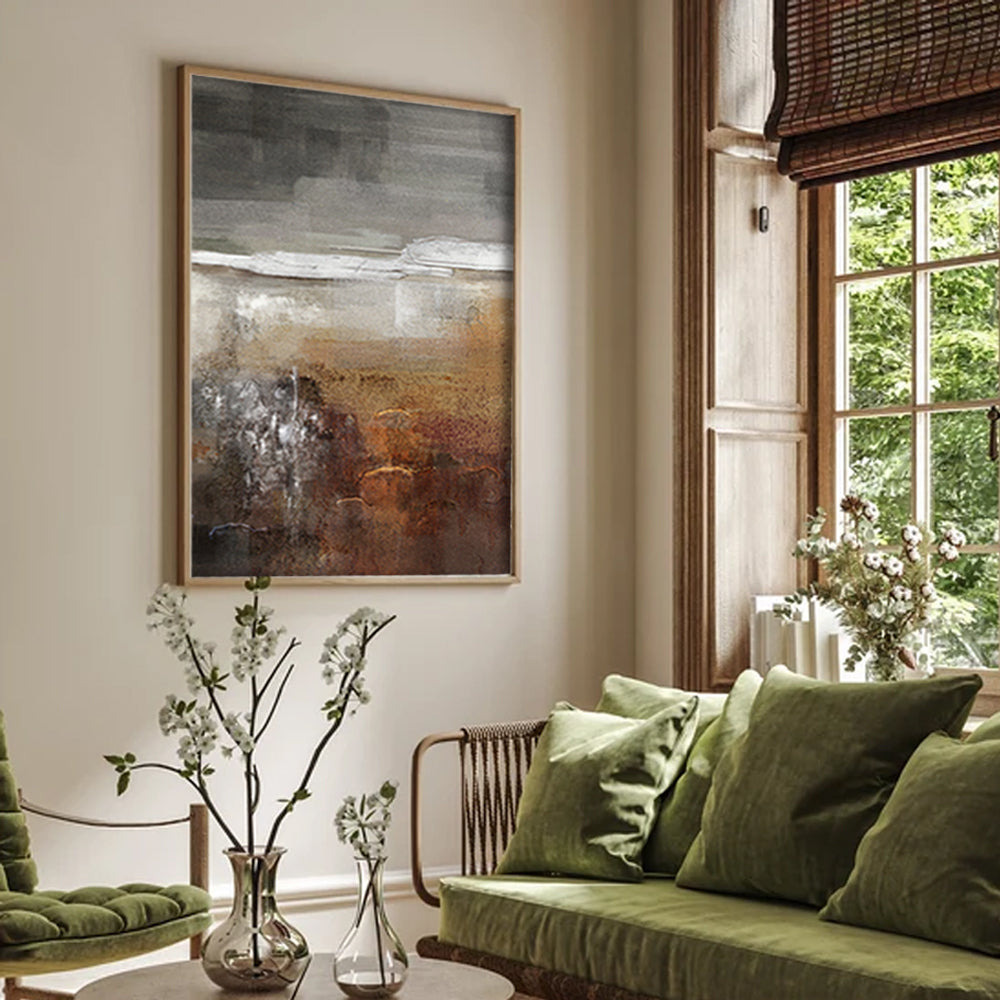 Rustic Reverie Abstract Canvas Wall Art Print