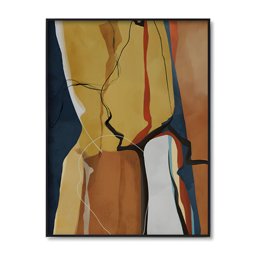 Abstract Rustic Hues No. 2 – Abstract Canvas Wall Art Print