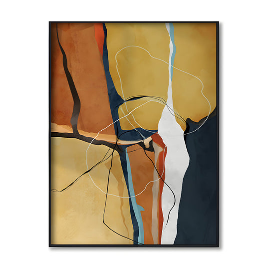 Abstract Rustic Hues 1 Abstract Canvas Wall Art Print