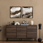 Sea of Brown Set of 2 Nature Art Canvas Wall Print