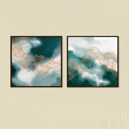 Sea of Green Set of 2 Nature Art Canvas Wall Print