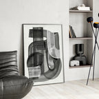 Shifting Shadows Abstract Canvas Wall Art Print