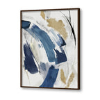 Splash of Blue Abstract Canvas Wall Art Print