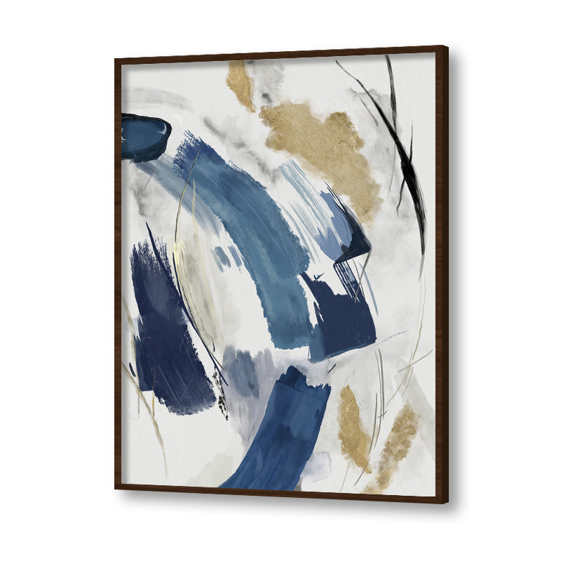 Splash of Blue Abstract Canvas Wall Art Print