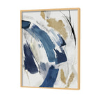 Splash of Blue Abstract Canvas Wall Art Print