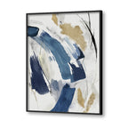 Splash of Blue Abstract Canvas Wall Art Print