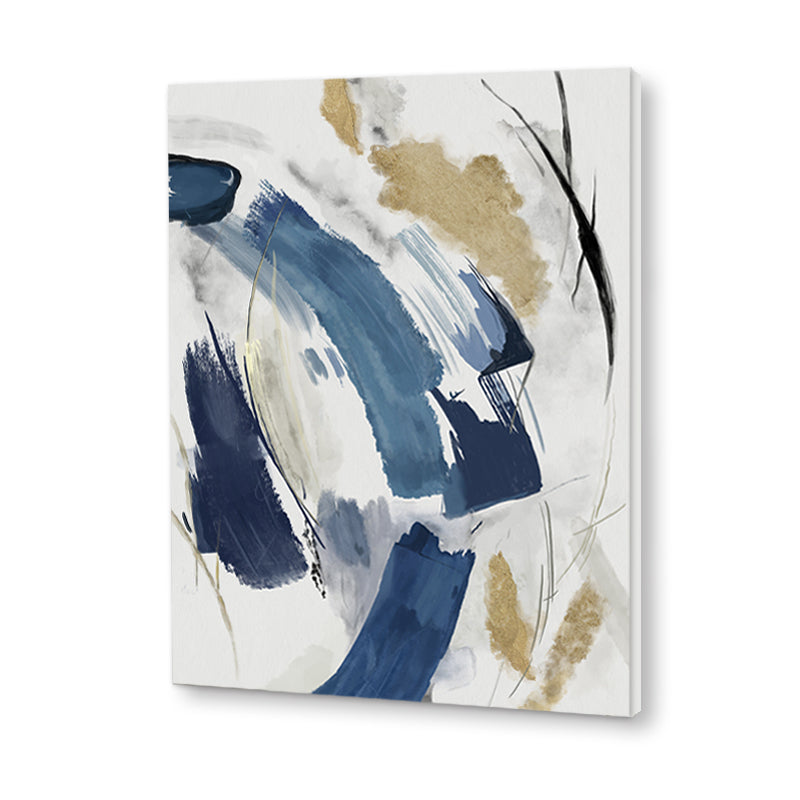 Splash of Blue Abstract Canvas Wall Art Print